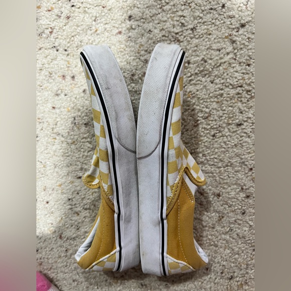 Vans yellow white checkered shoes men’s 7 women’s 8.5 - Picture 6 of 9
